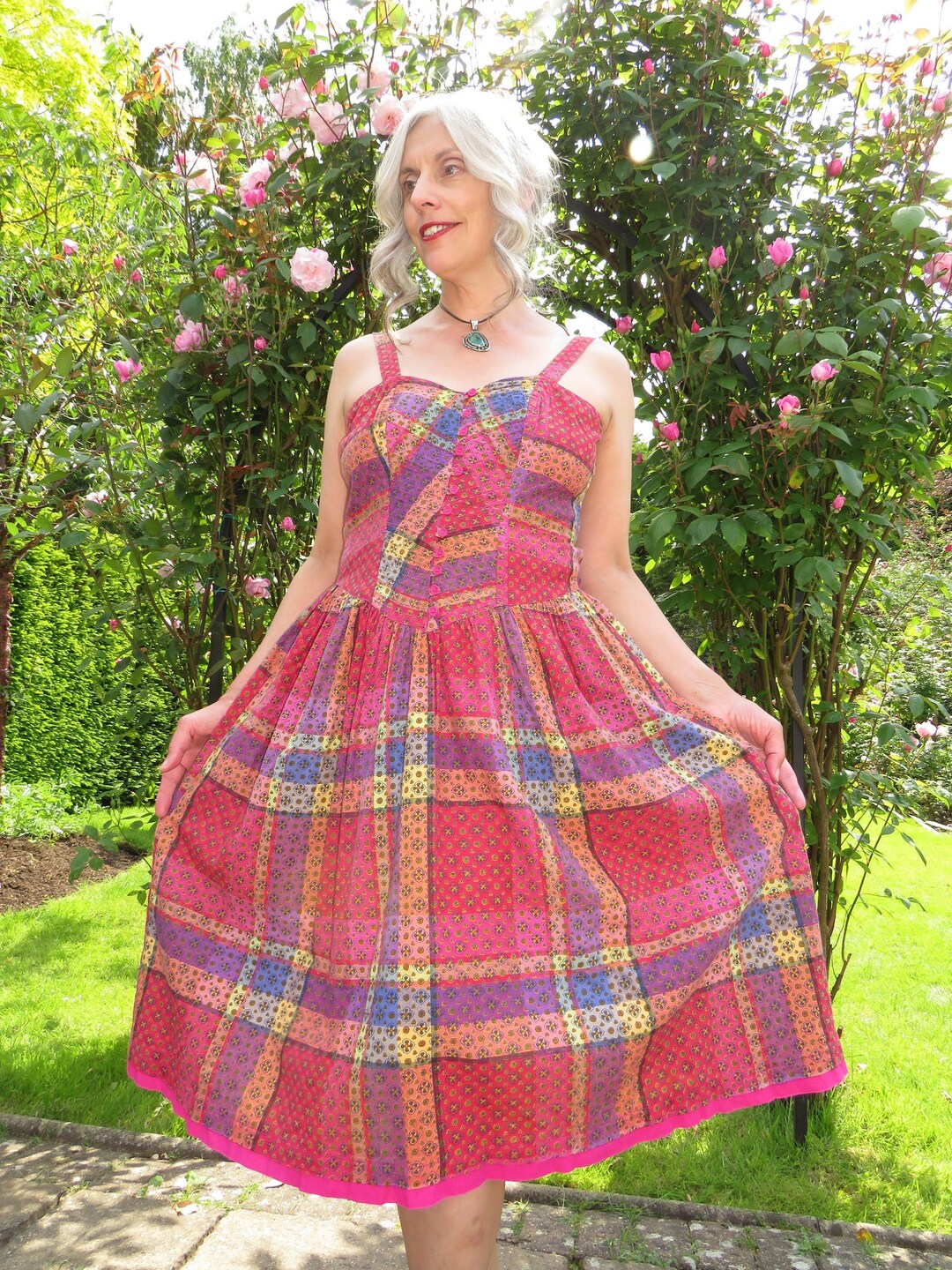 70s PHOOL Indian Cotton Dress インド綿ワンピース