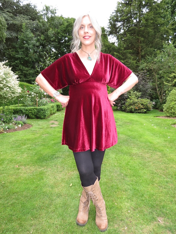 Ruby red cheap dress vintage