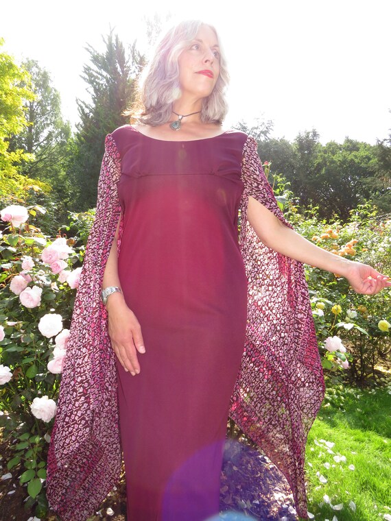 Vintage 1970s Richard Shops Medieval Maxi Dress w… - image 3