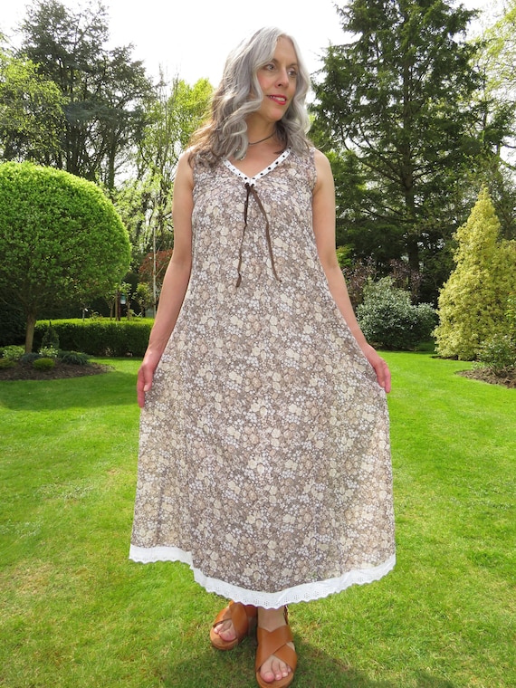 Cotton gauze top maxi dress