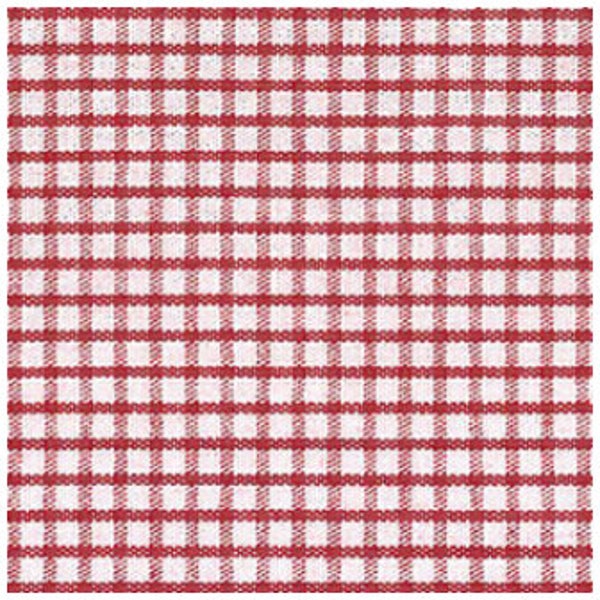 Berry Red Windowpane Check Fabric - Fabric by the yard - FBY - Fabric Finders