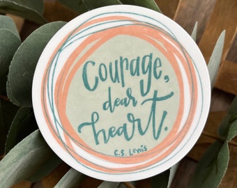 Sticker en vinyle courage cher coeur | Sticker vinyle