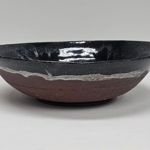 Hawaian red clay, black and white bowl