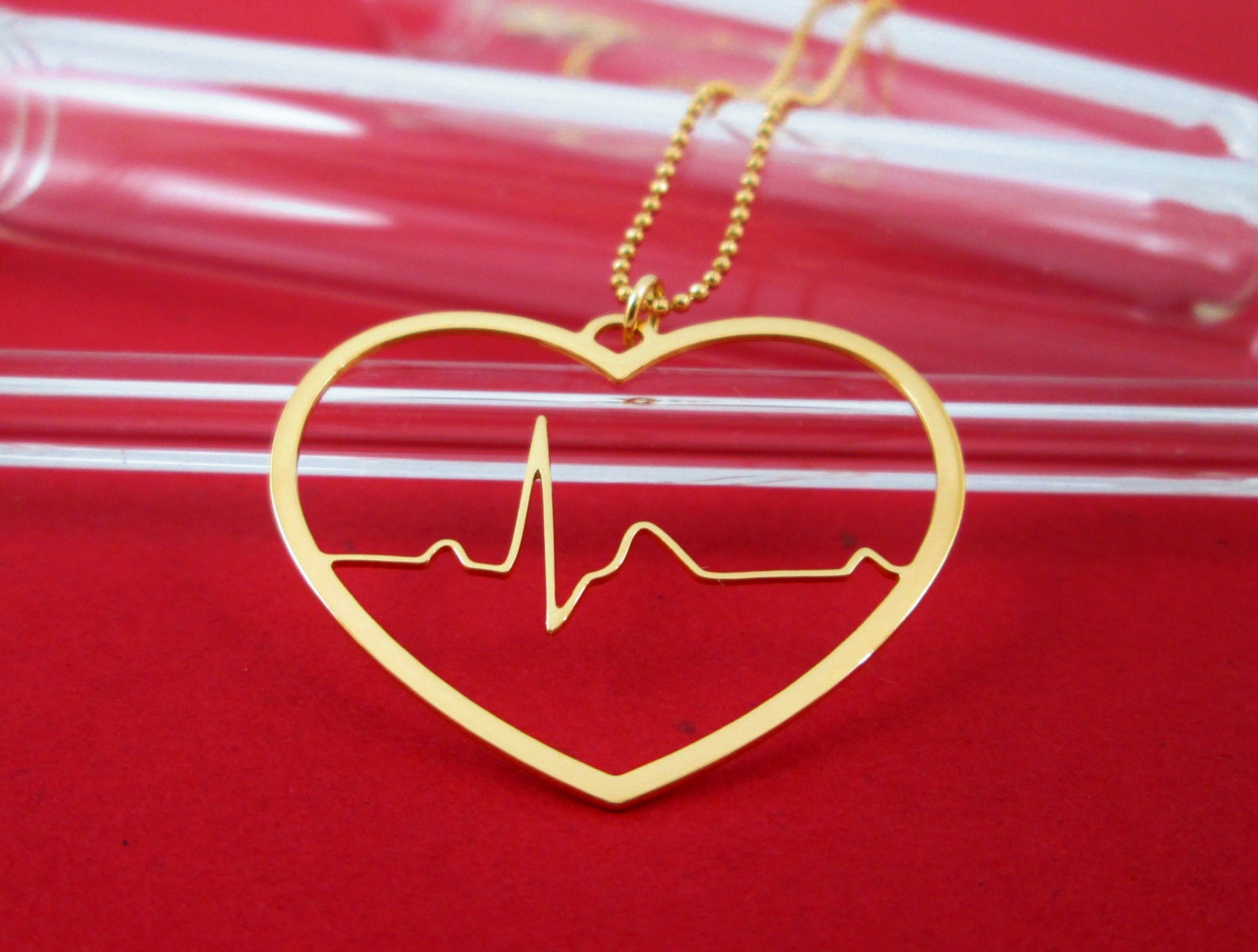 Heartbeat necklace accurate EKG necklace gift for nurse Etsy