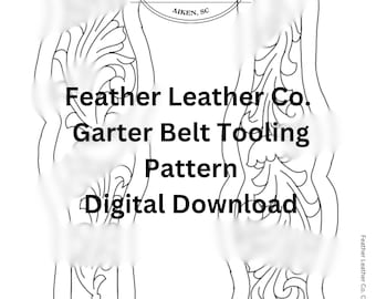 Patrón de herramientas para liga con voluta y flores