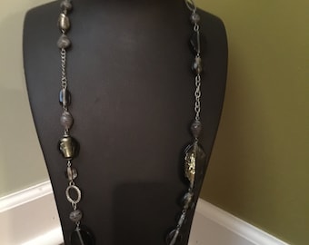 Smoky topaz colored necklace
