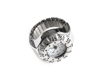 Stellar Silver Diver Ring Watch