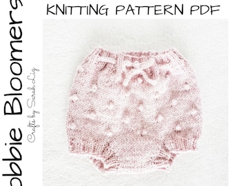 KNITTING PATTERN - Bobbie Bloomers, Baby Bloomers Pattern, Bloomers Knitting Pattern, Soakers Knitting Pattern, Baby Knitting Pattern