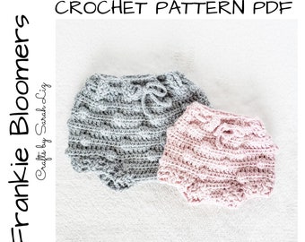 CROCHET PATTERN -Frankie Bloomers, Crochet Bloomers Pattern, Crochet Pattern for Baby, Crochet Baby Bloomers, Baby Bloomers Pattern