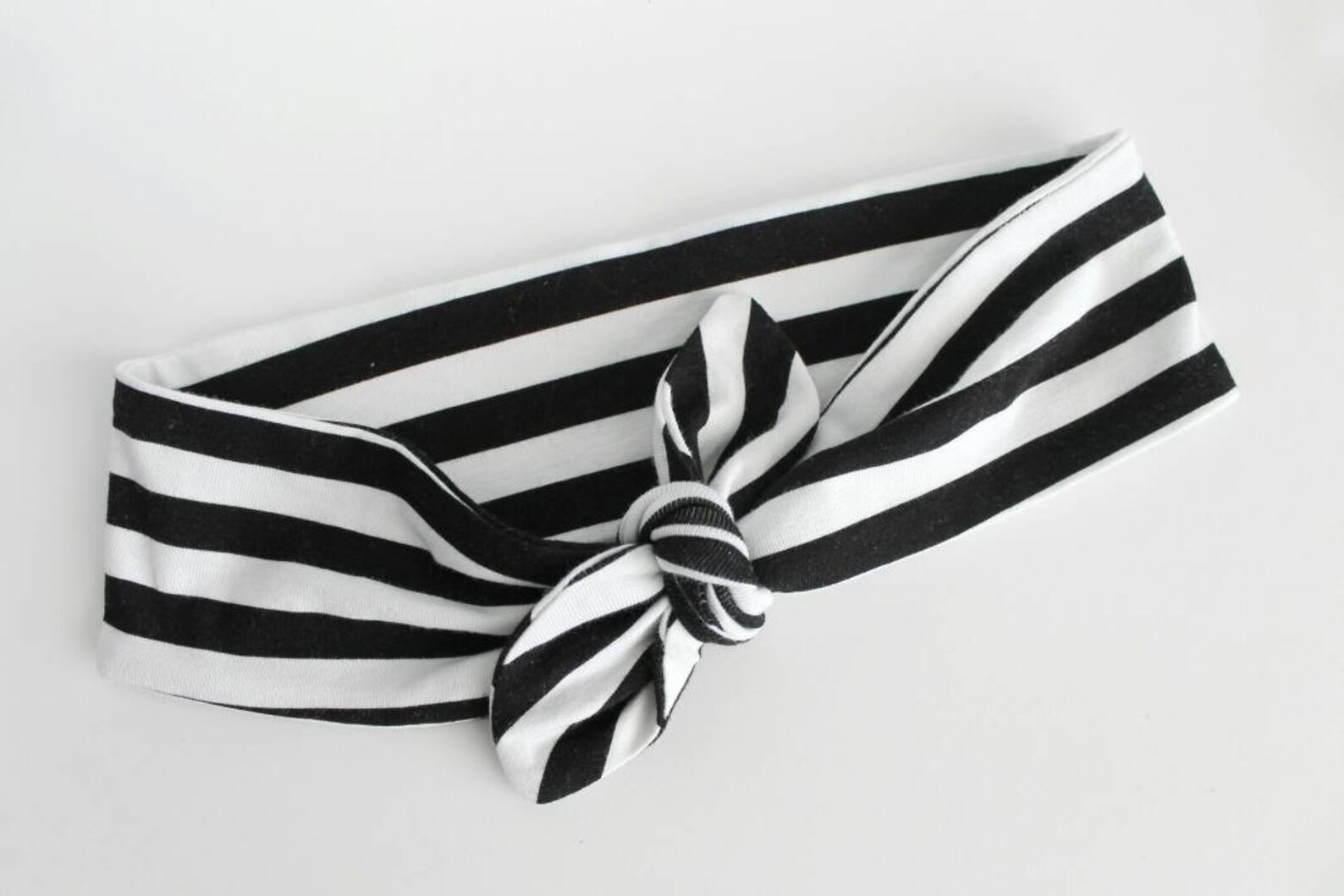 Black Stripe Headband Stretch Knot Headband Vintage Knot Etsy