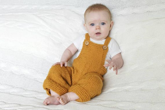 newborn knit overalls
