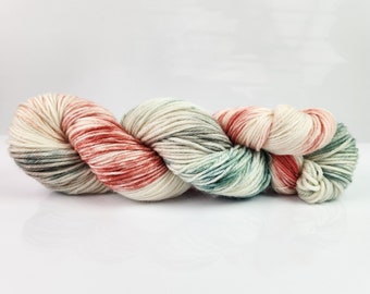 Ready to Ship Yarn - Peach Blossom on Dk weight, Worsted Weight Yarn, Hand Dyed Yarn, Small Batch Dyed Yarn,