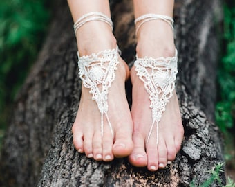 Crochet Barefoot Sandals, Beach Sandals, Crochet Sandals, Womens Sandals, Wedding Sandals, Boho Barefoot Sandals, Gift for Her, Boho Sandals