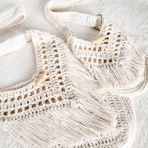Isla Drawstring Crochet Tote
