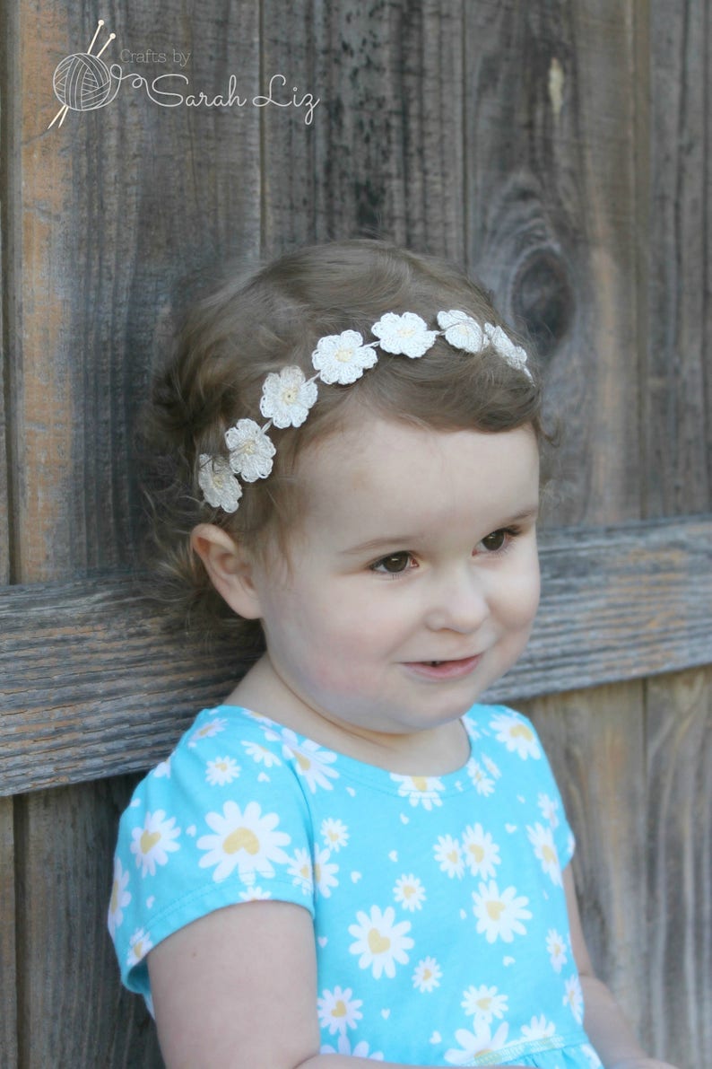 Flower Child Headband Toddler Girl Headband Flower Crown Etsy