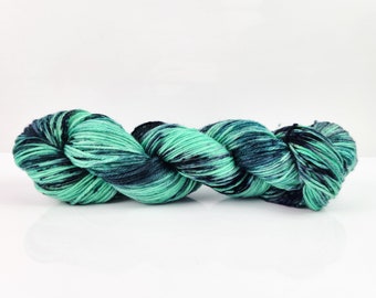 Ready to Ship Yarn - Aurora, Worsted Weight Yarn, Super Bulky Yarn, Hand Dyed Yarn, Small Batch Dyed Yarn, Green Yarn