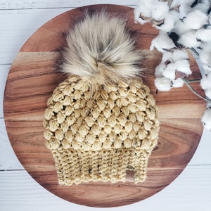 Kids Crochet Beanie, Crochet Baby Beanie, Baby Winter Hat, Crochet Baby Hat, Kid&#39;s Winter Beanie, Kids Hat with Pom, Kids Claire Beanie