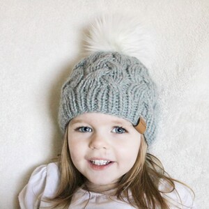 KNITTING PATTERN Brianna Hat, Cable Knit Hat Pattern, Women's Knit Hat ...
