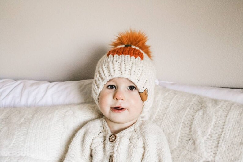 orange baby beanie