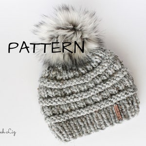 KNITTING PATTERN Cecilia Hat, Chunky Knit Hat Pattern, Women's Knit Hat Pattern, Knit Baby Hat, Baby Knitting Pattern, Baby Hat Pattern image 2