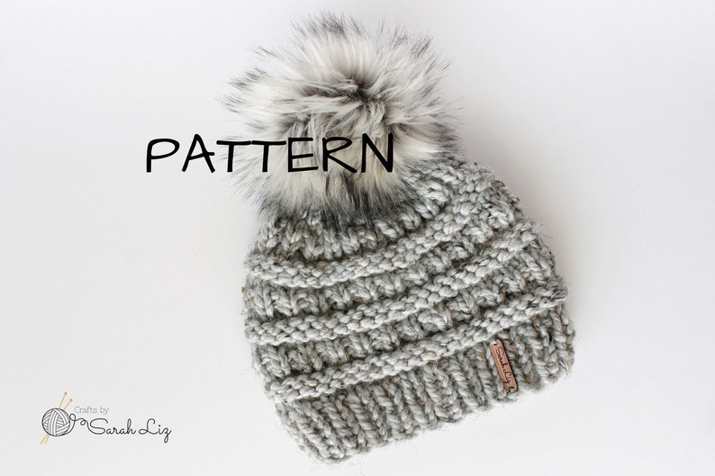 KNITTING PATTERN Cecilia Hat, Chunky Knit Hat Pattern, Women's Knit Hat Pattern, Knit Baby Hat, Baby Knitting Pattern, Baby Hat Pattern image 2