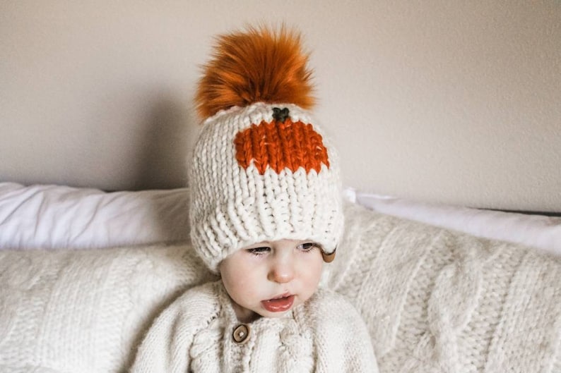 orange baby beanie