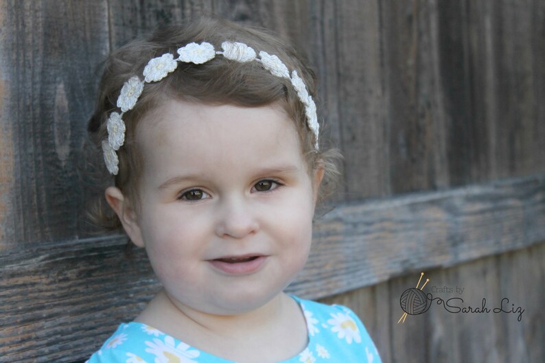 Flower Child Headband Toddler Girl Headband Flower Crown Etsy
