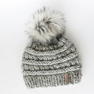 Cappello lavorato a maglia per bambini, cappello infantile, cappello lavorato a maglia grosso, cappello lavorato a maglia per bambini, cappello con pon pon peloso, cappello da snowboard, berretto invernale lavorato a maglia, berretto per bambini, baby shower