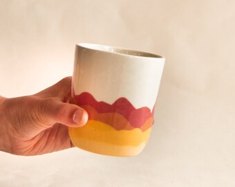 66 Earthy cup. Pottery handmade cup. Tea cup, Coffee mug. Retro cup