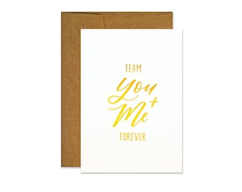Team You and Me Card - Anniversary - Love - Wedding - Greeting cards