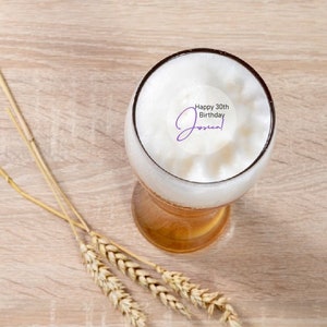 Edible Drink Toppers - Happy Birthday - Wafer Paper