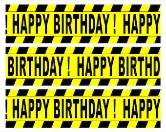 Happy Birthday Edible Image Cake Strip
