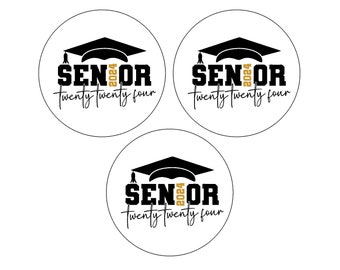 Senior 2024  Edible Image Frosting Sheet  - You Choose Your Size - Cupcake Toppers - Cookies - Class of 2024