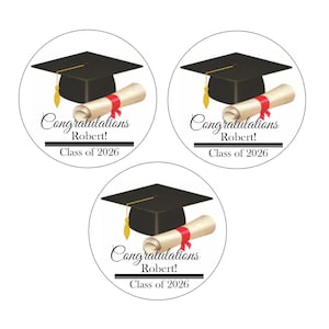 Graduation  Edible Image Frosting Sheet  - You Choose Your Size - Cupcake Toppers - Personalize - Cookies - Class of 2026