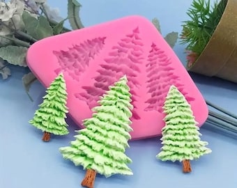 Christmas Tree Silicone Mold for Decorating Cookies, Cakes, Cupcakes - For Fondant or Chocolate