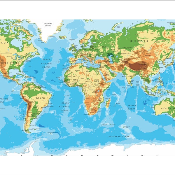 World Map Edible Image Cake Strips