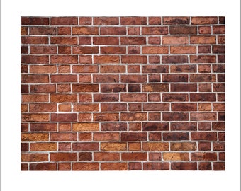 Red Brick Edible Image Frosting Sheet  - You Choose Your Size - Cupcake Toppers - Cookies - Cakes