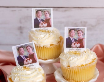 Wafer Paper Edible Polaroid Cupcake Toppers