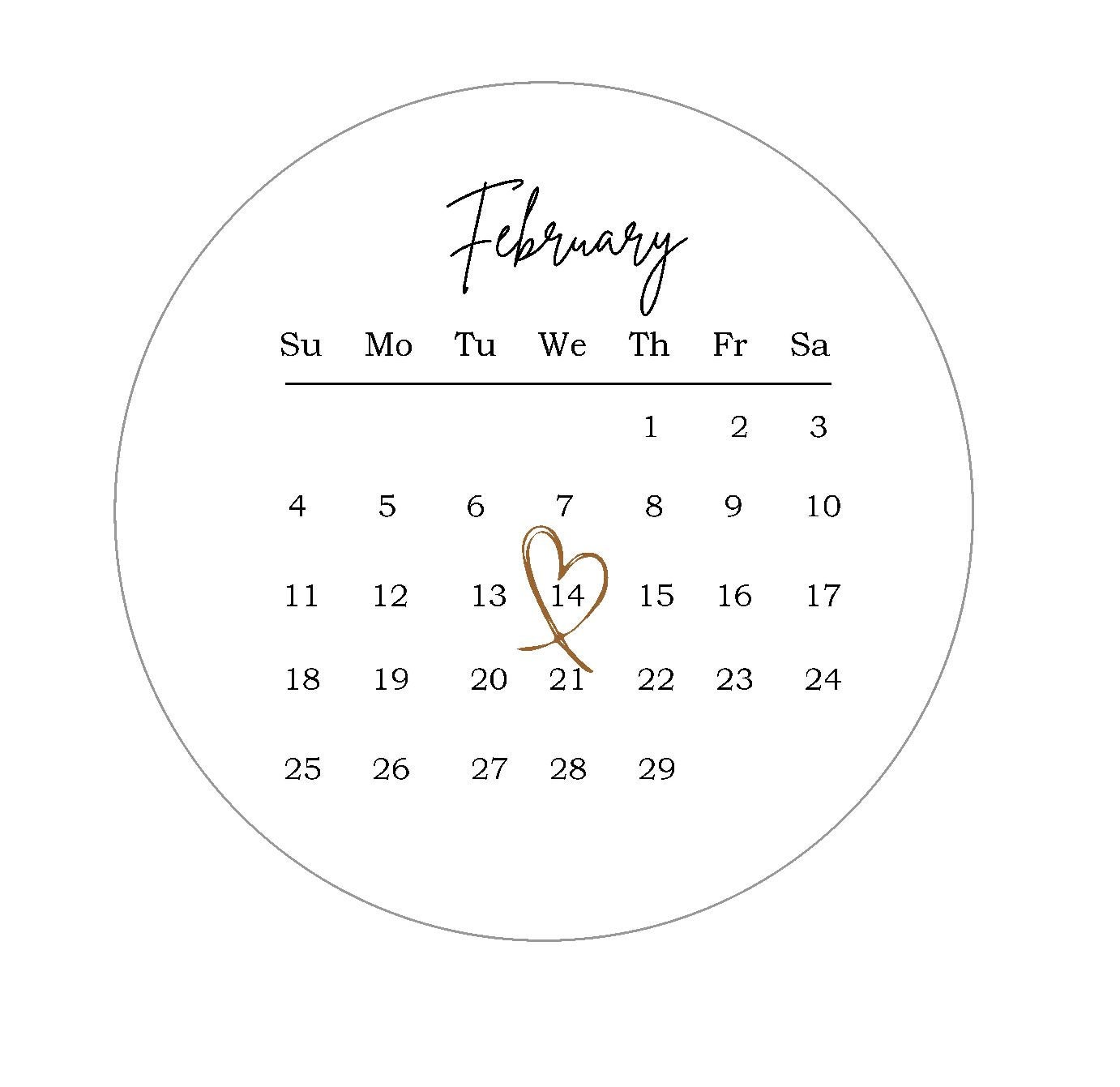 February Calendar - Etsy