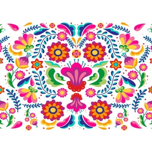 Mexican Embroidery Edible Image Cake Strip