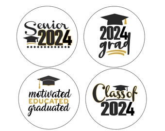 Graduation Assorted Edible Image Frosting Sheet  - You Choose Your Size -  s - Cupcake Toppers - Cookies - Class of 2024