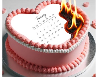 Burn Cake Edible Image Set  - You Choose Your Size