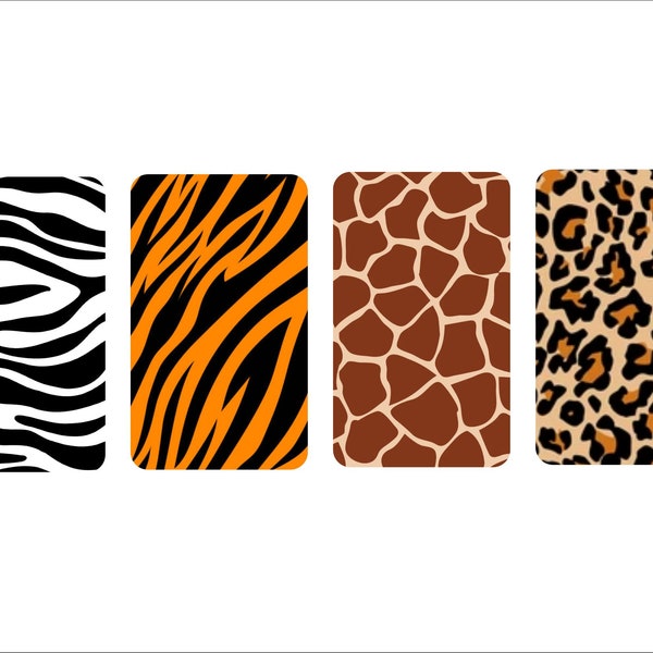 Animal Print Edible Image  - Tiger, Zebra, Cheetah, Giraffe Perfect for Cookies, Cupcake Topper, Chocolate Dipped  and Cakepops