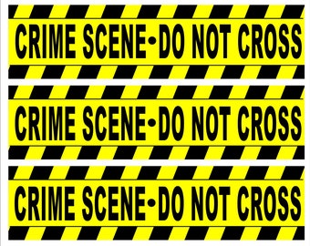 Crime Scene Tape Edible Image Cake Strip