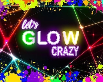 Glow Party Edible Image  - Glow Party Neon Prints are Perfect for Cookies, Cupcake Topper, Chocolate Dipped s and Cakepops