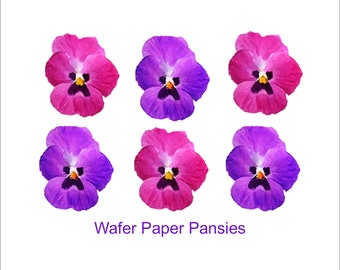 Pretty Pansies - Edible Pansies Made with Wafer Paper