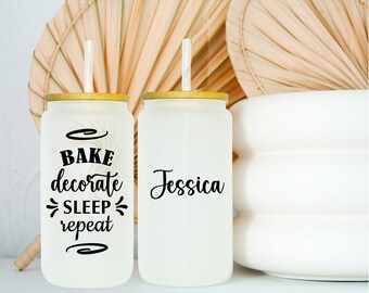 Glass Iced Coffee Can for Bakers