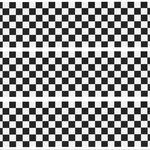 Black & White Checkered Edible Image Cake Strip