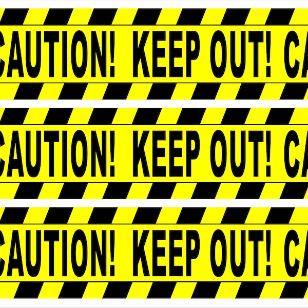 Caution Cake Topper Etsy
