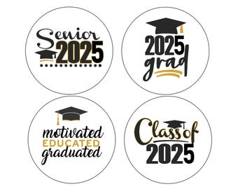 Graduation Assorted Edible Image Frosting Sheet  - You Choose Your Size -  s - Cupcake Toppers - Cookies - Class of 2025